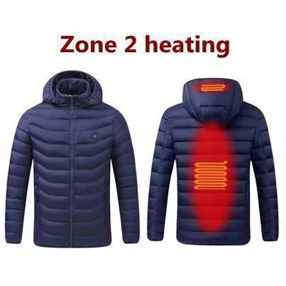 Climenza™ Multi-Zone Smart Heated Jacket – USB-Powered Hooded Heated Cardigan