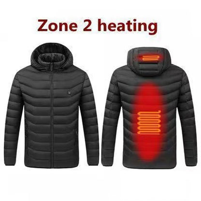 Climenza™ Multi-Zone Smart Heated Jacket – USB-Powered Hooded Heated Cardigan
