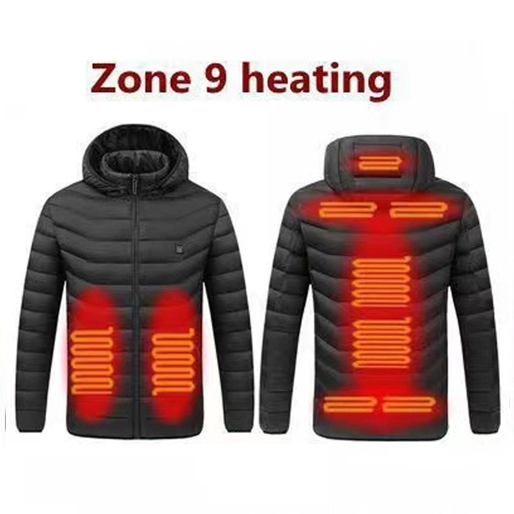 Climenza™ Multi-Zone Smart Heated Jacket – USB-Powered Hooded Heated Cardigan