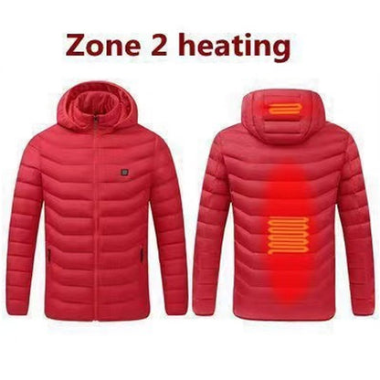 Climenza™ Multi-Zone Smart Heated Jacket – USB-Powered Hooded Heated Cardigan