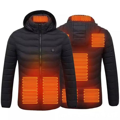 Climenza™ Multi-Zone Smart Heated Jacket – USB-Powered Hooded Heated Cardigan