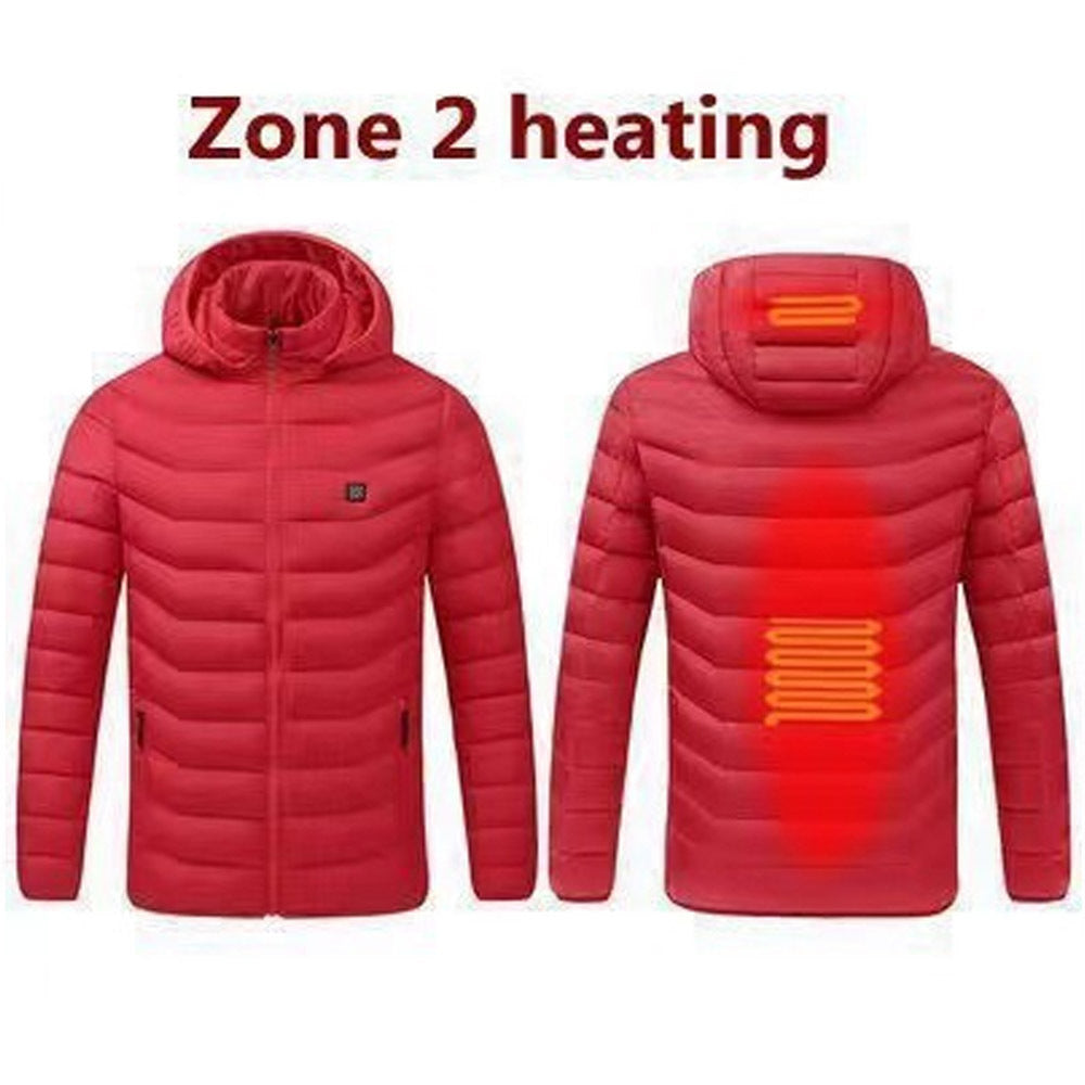 Climenza™ Multi-Zone Smart Heated Jacket – USB-Powered Hooded Heated Cardigan