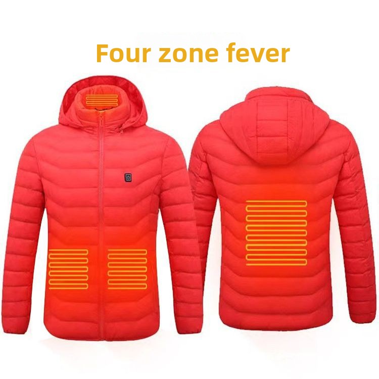 Climenza™ Multi-Zone Smart Heated Jacket – USB-Powered Hooded Heated Cardigan