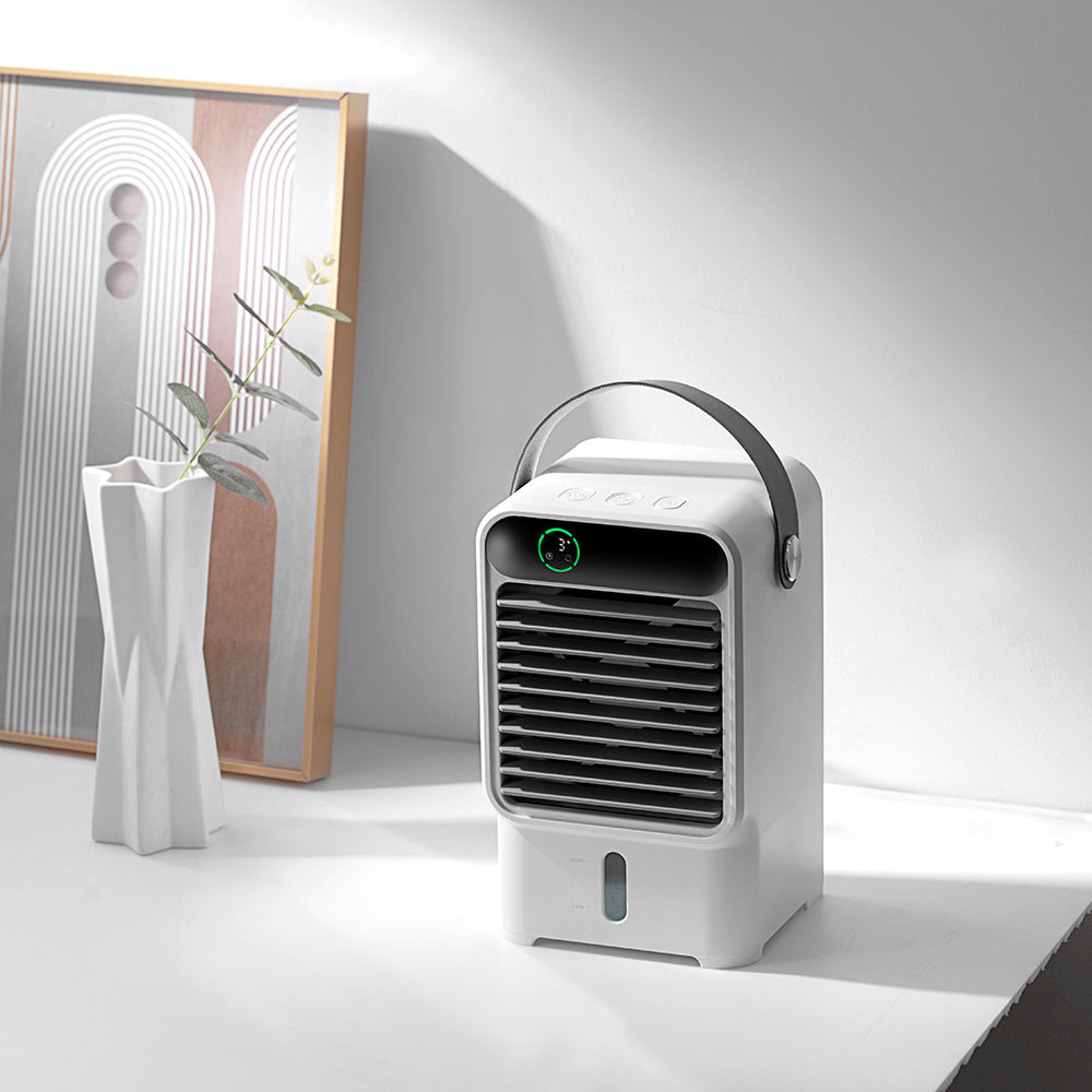 Climenza™ USB Water Cooling Fan – 3-Speed Desktop Humidifier with Night Light, Compact